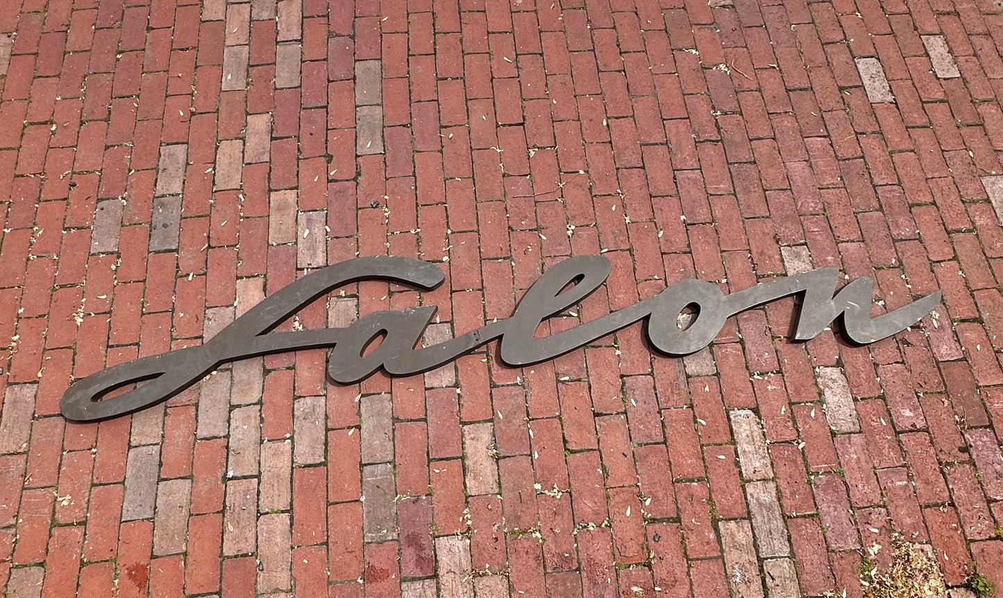 Vintage Metal “Salon” Sign