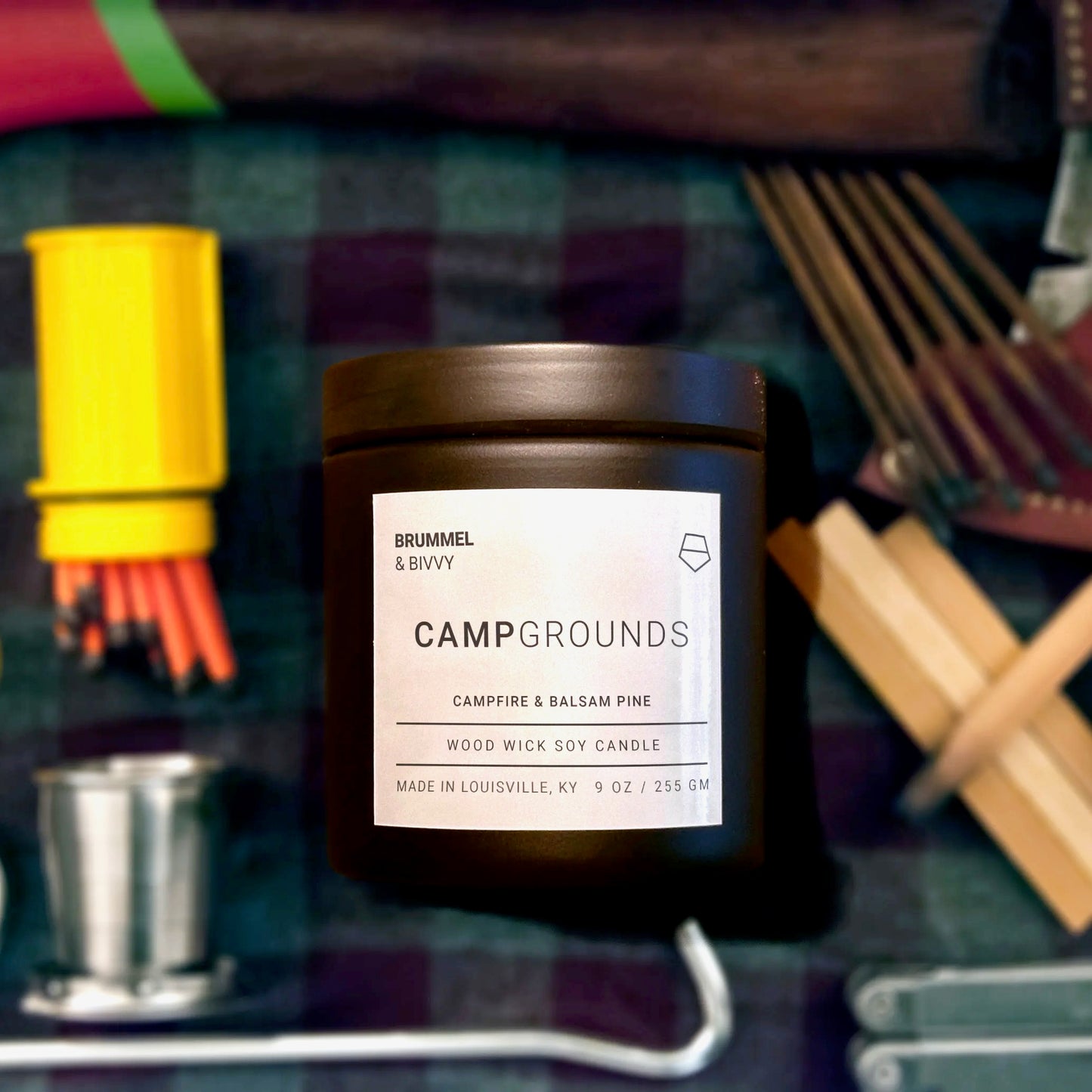 Scented candle by Brummel and Bivvy, 4 oz