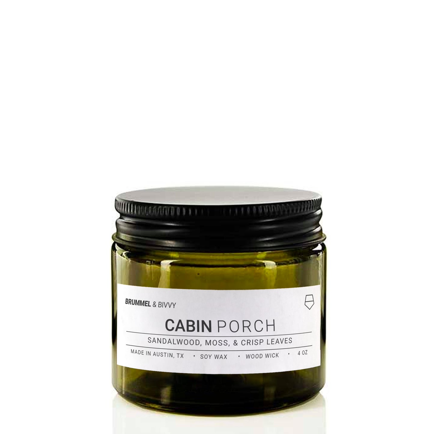 Scented candle by Brummel and Bivvy, 4 oz