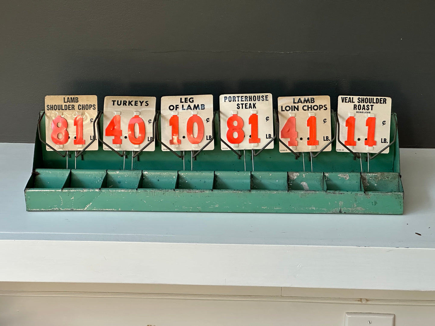 Vintage Butcher's Pricing Set