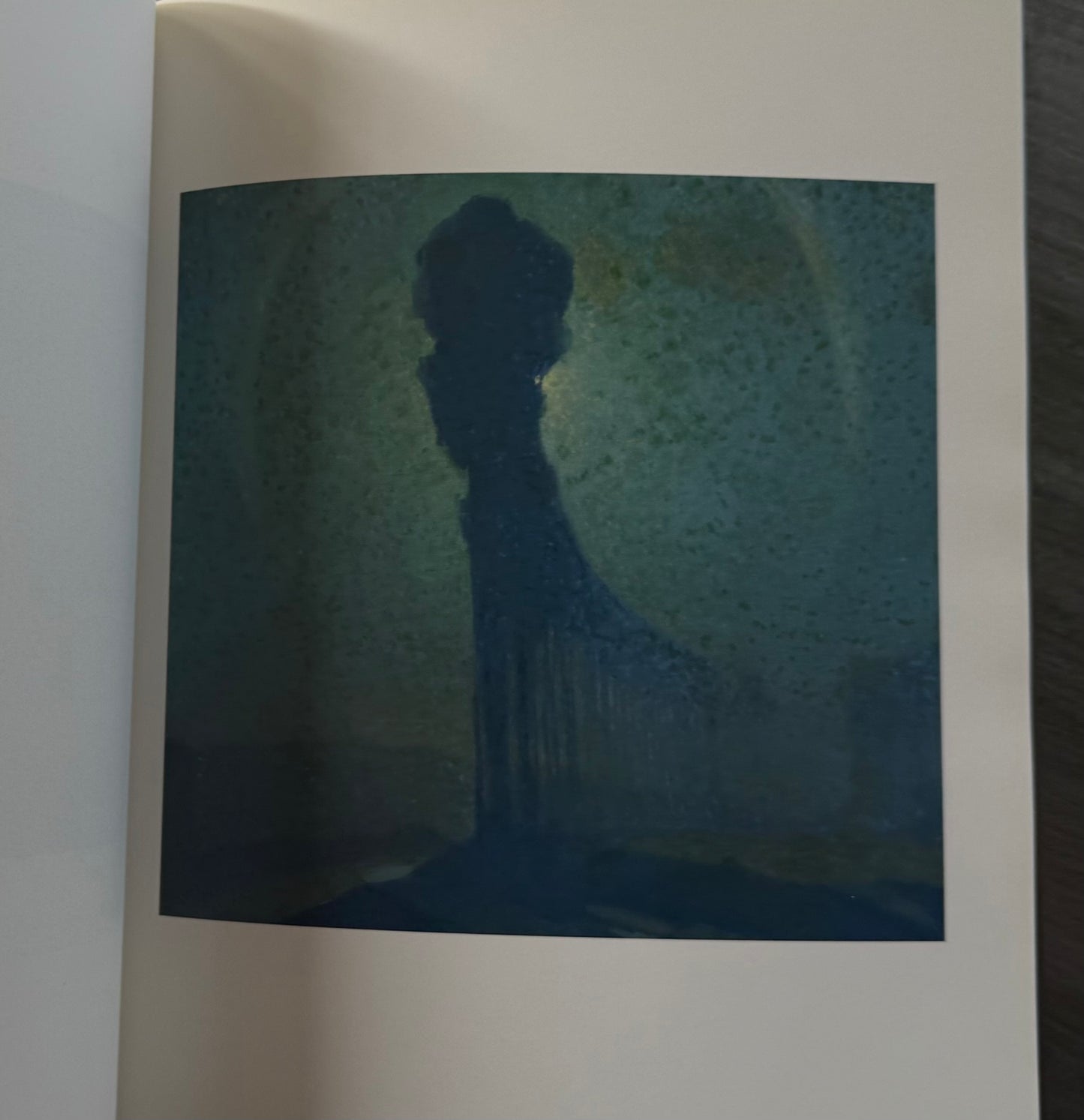 Moody artistic landscape in mottled blue tones by Steichen
