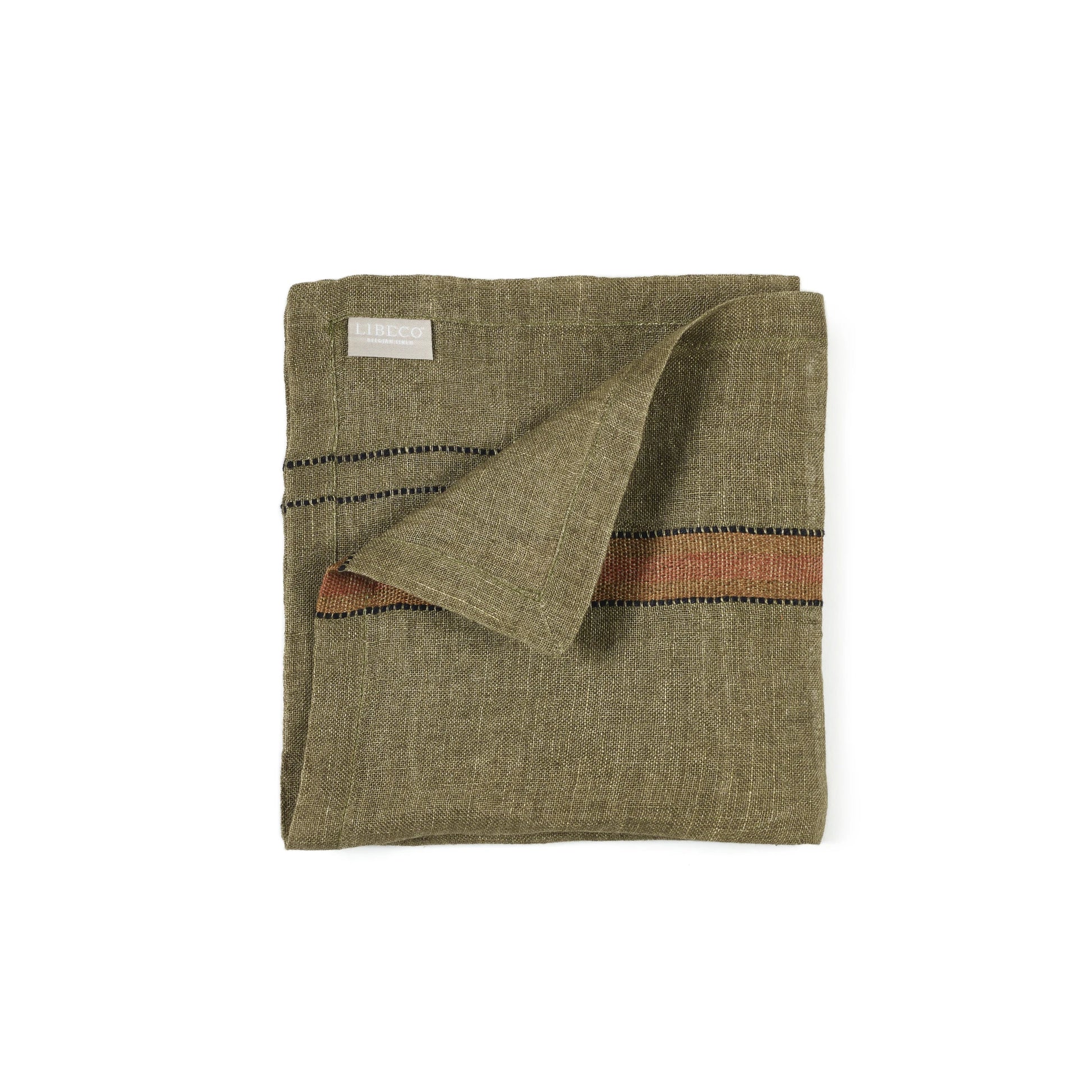 Libeco Belgian Linen Marie Napkin Bronze Stripe
