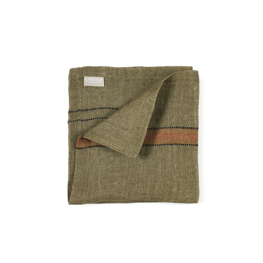Libeco Belgian Linen Marie Napkin Bronze Stripe