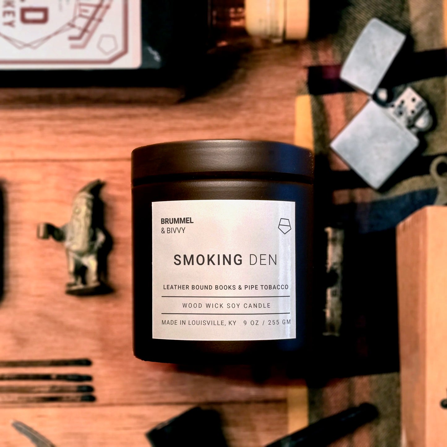 Scented candle by Brummel and Bivvy, 4 oz