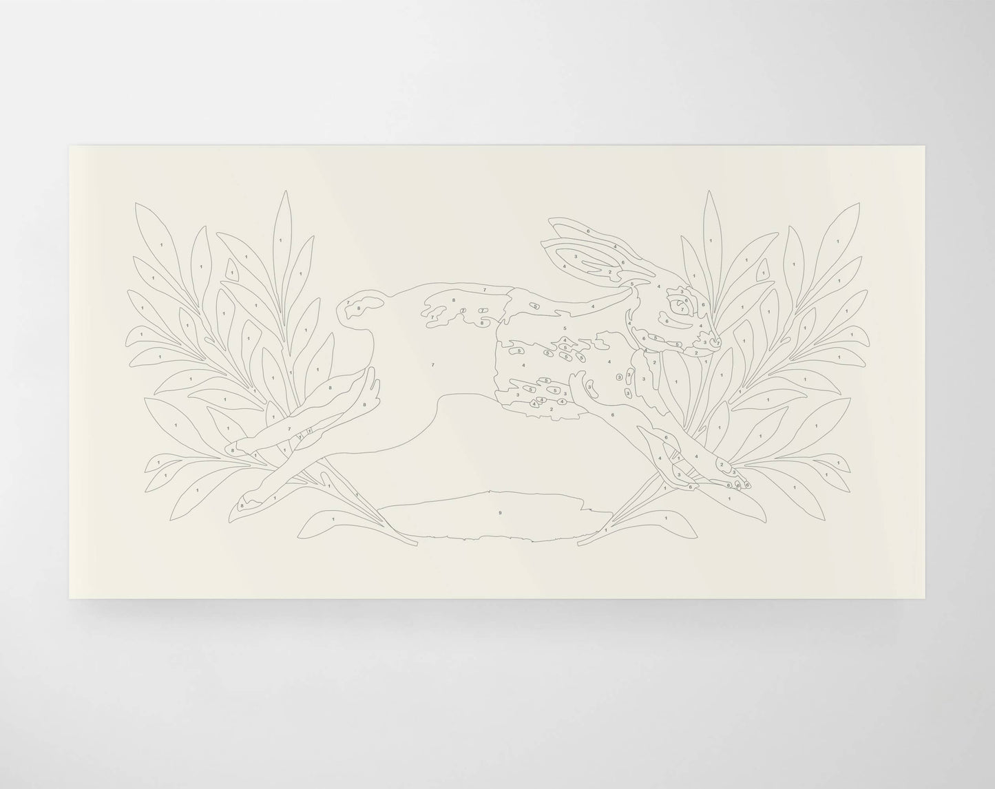 Running Hare | Modern Paint By Numbers Kit