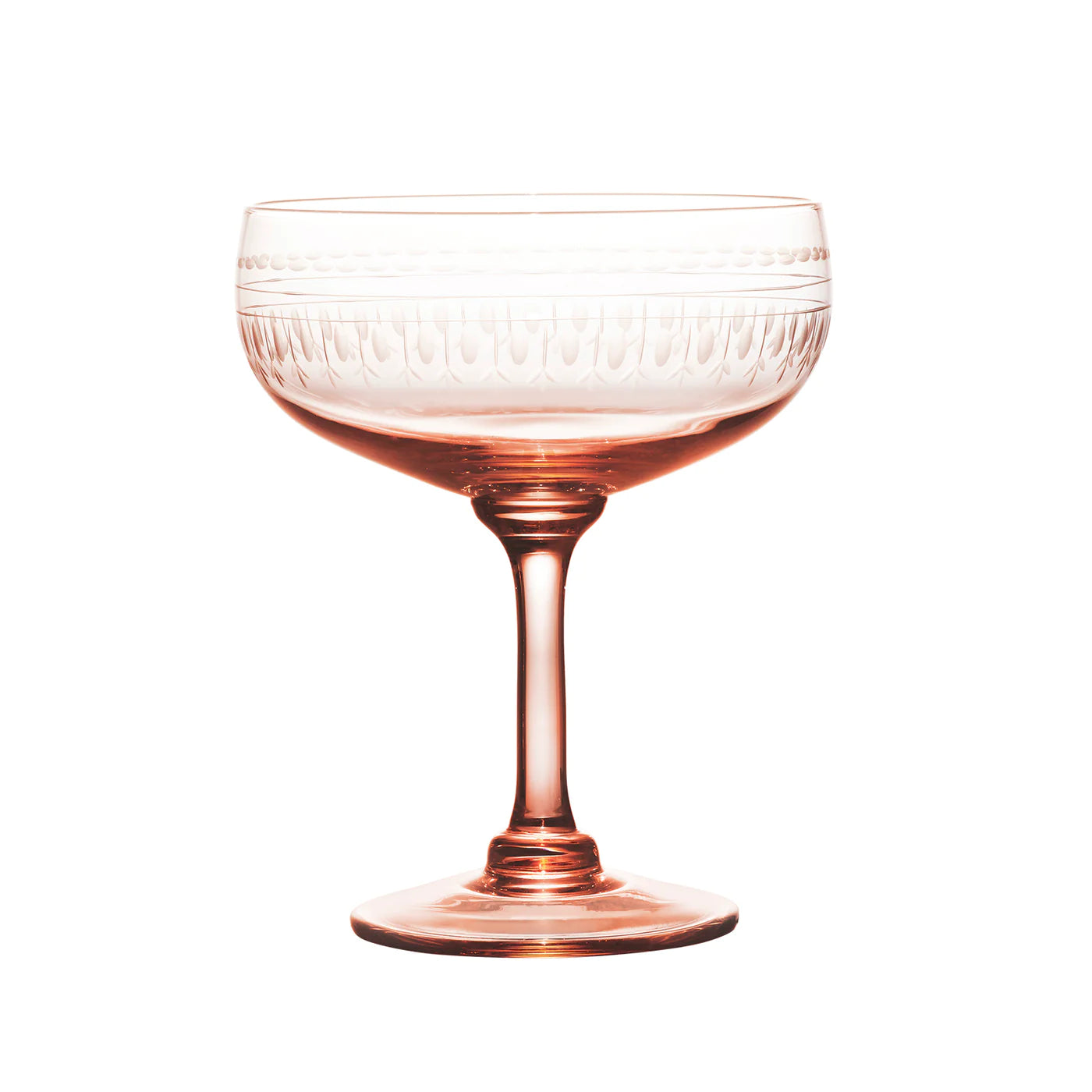 Rose Crystal Cocktail Glasses with Lens design