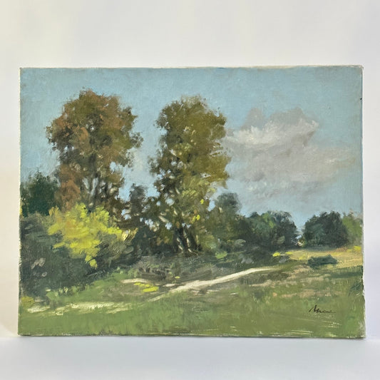 Landscape #2 (Twin Trees), Oil Painting by Steven Miglio