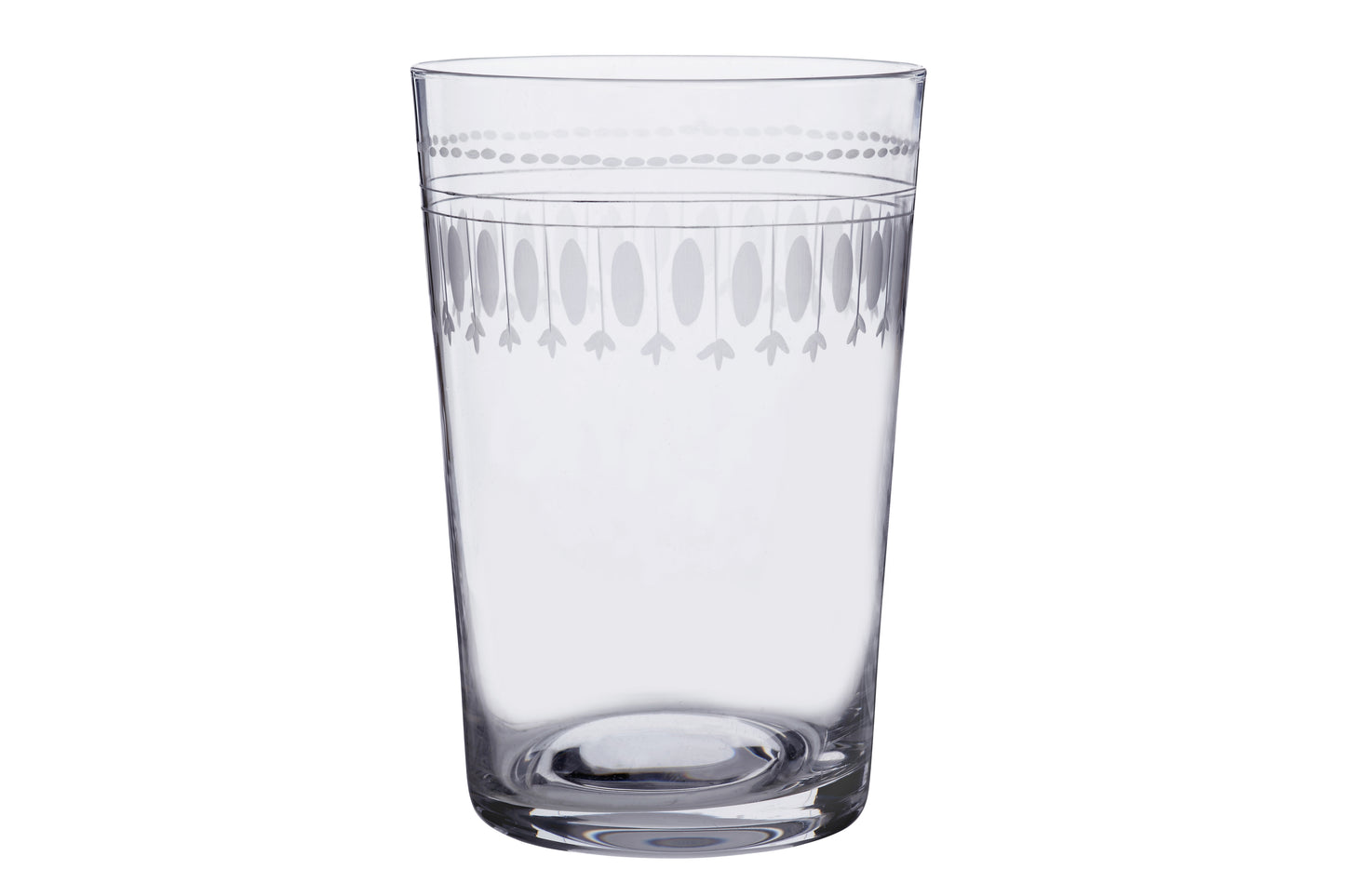 6 Crystal Tumblers - Oval Design