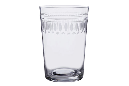 6 Crystal Tumblers - Oval Design