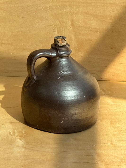 Brown stoneware jug