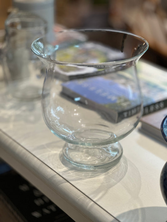 Large Glass Footed Bowl