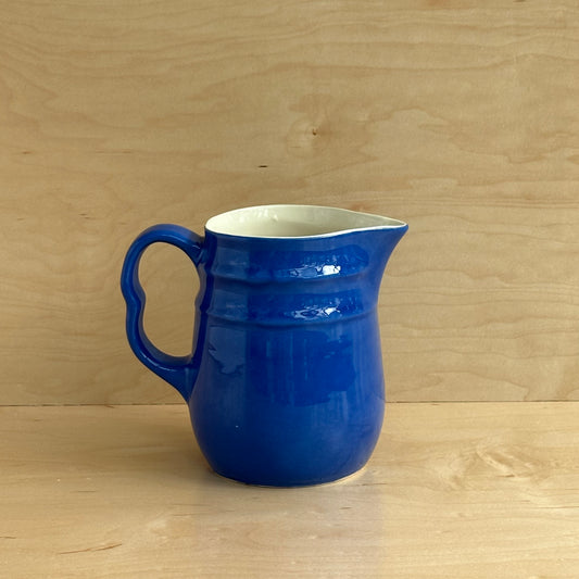 Vintage Oxford Stoneware Blue Ceramic Pitcher