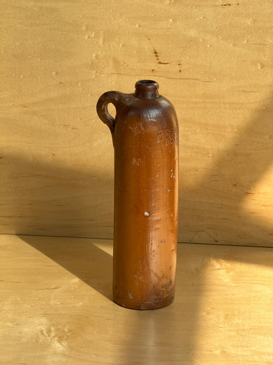 Tall Brown Ceramic Bottle