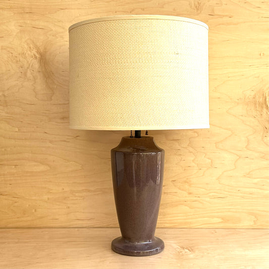 Mid Century Plum Glaze Lamp