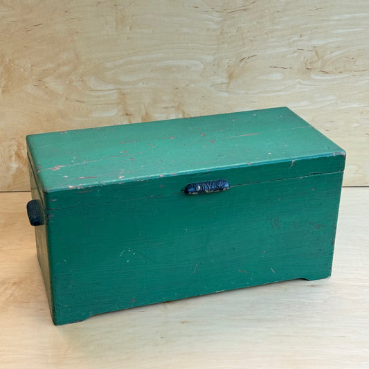 Vintage green box with black handles
