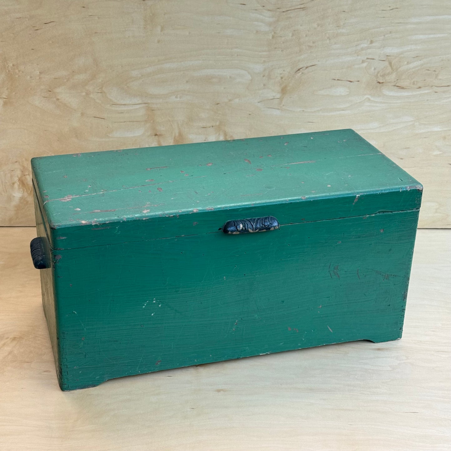 Vintage green box with black handles