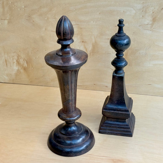 Pair of metal finials