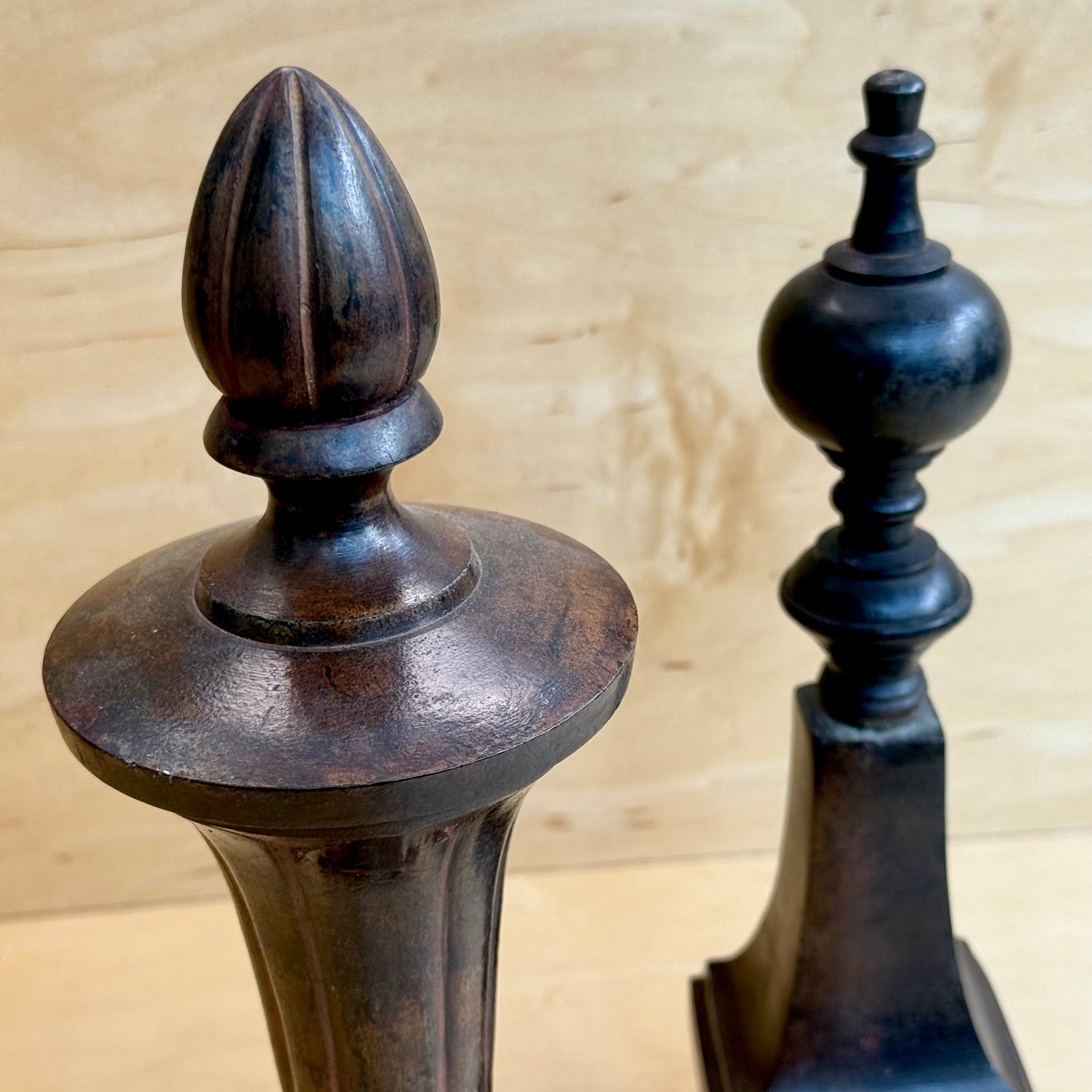 Pair of metal finials
