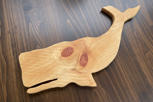Whale Shaped Charcuterie Board in Soft Maple