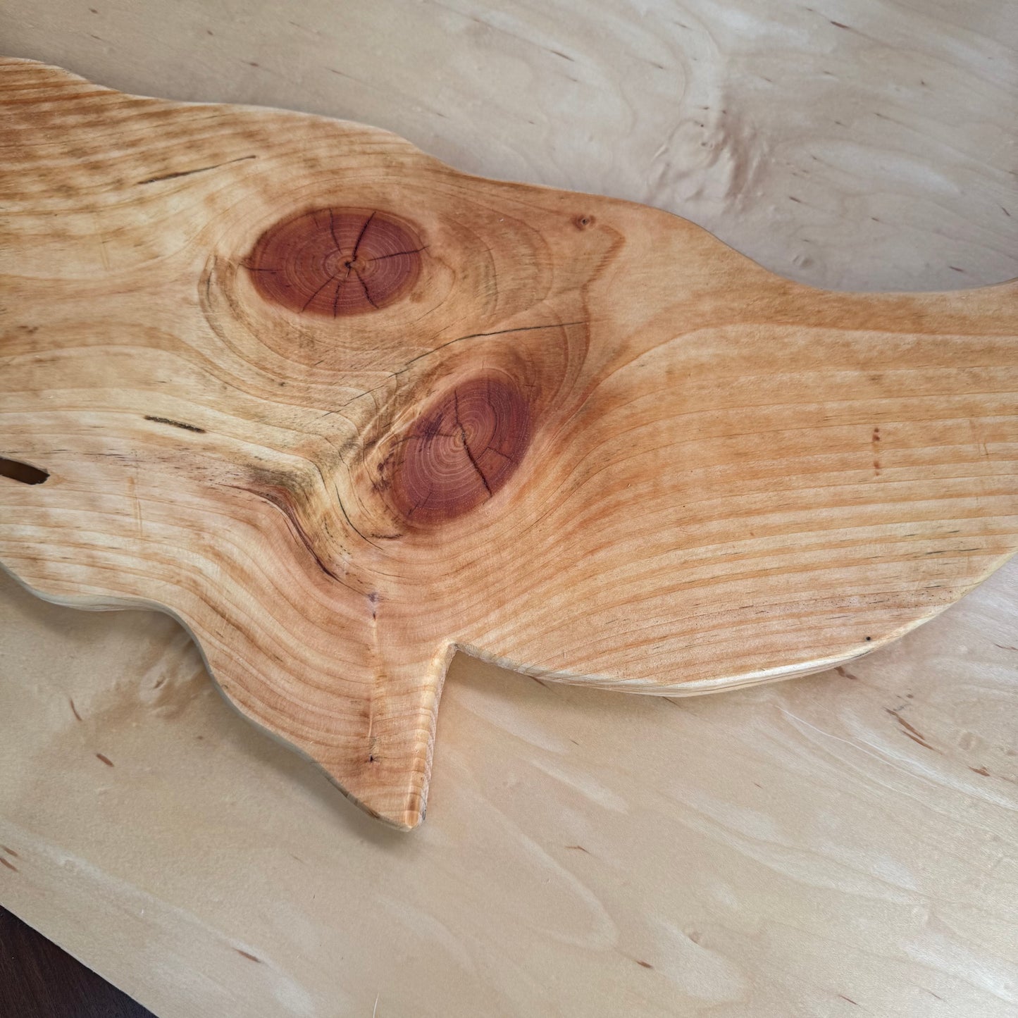 Whale Shaped Charcuterie Board in Soft Maple