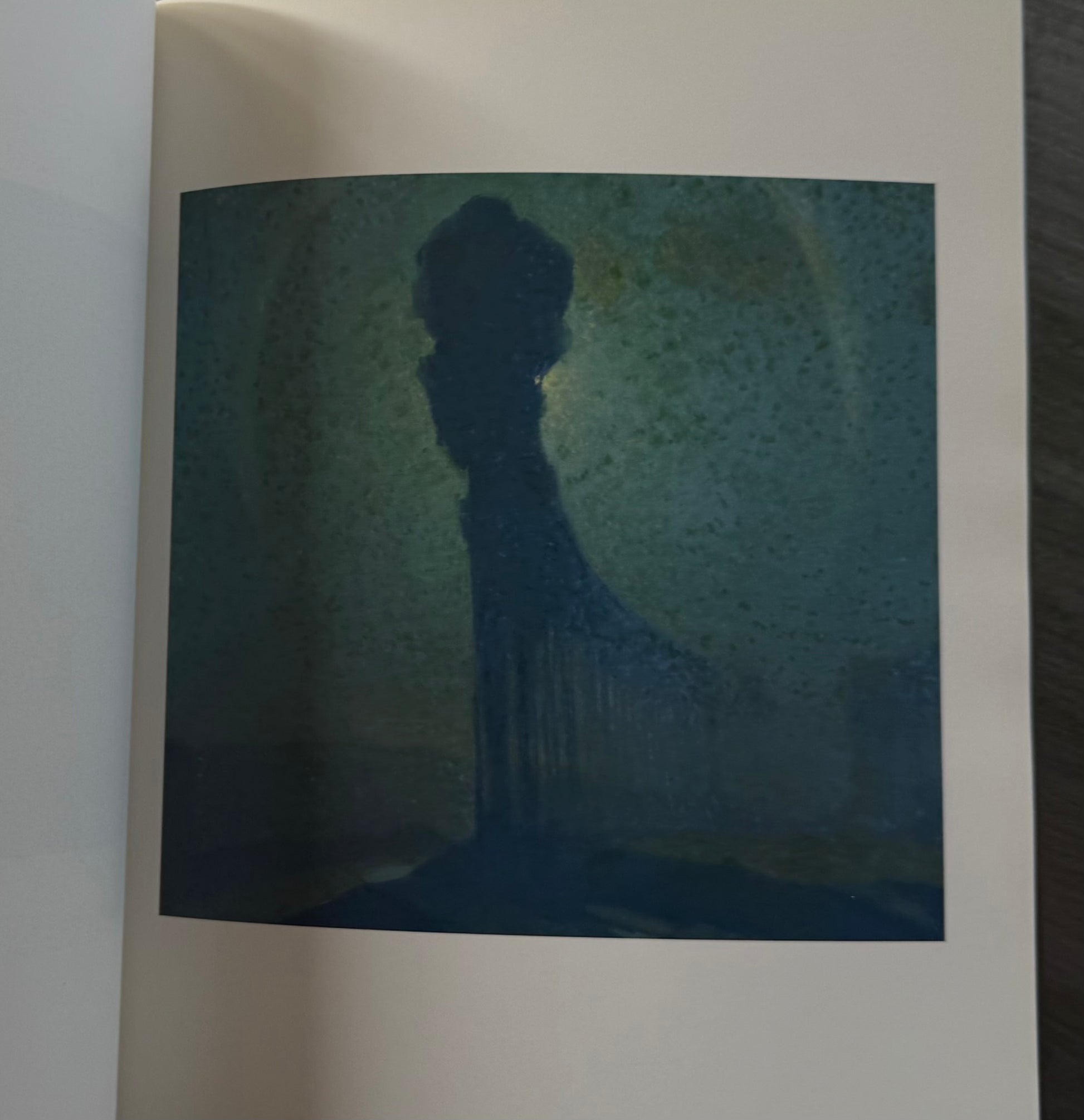 Moody artistic landscape in mottled blue tones by Steichen