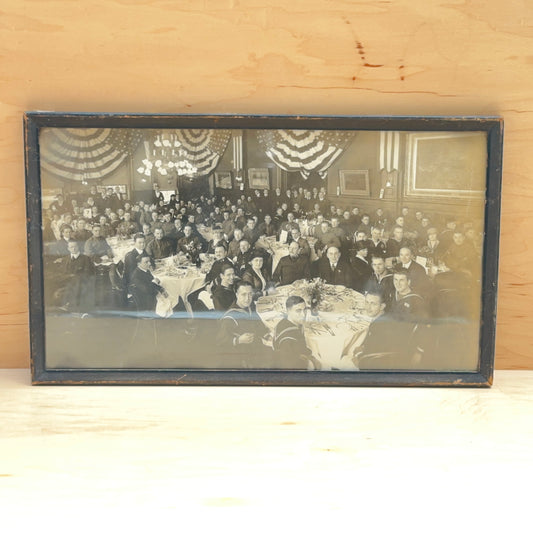 Vintage banquet panorama with sailors