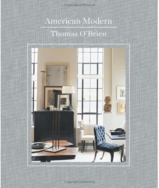 Book cover of 'American Modern' by Thomas O'Brien showing a sunny room in a modern loft style.