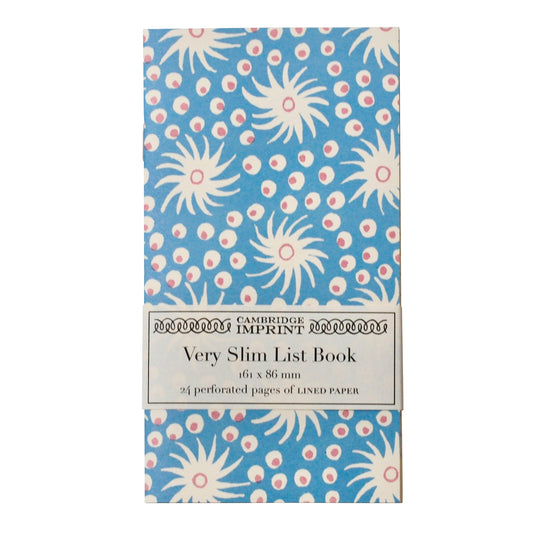 Very Slim List Book Milky Way Blue and Pink