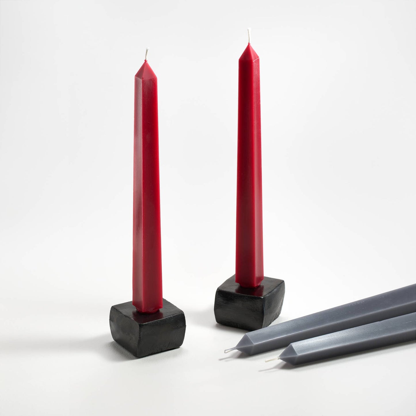 Greentree Home Candle - 12" Square Taper Candles: Black
