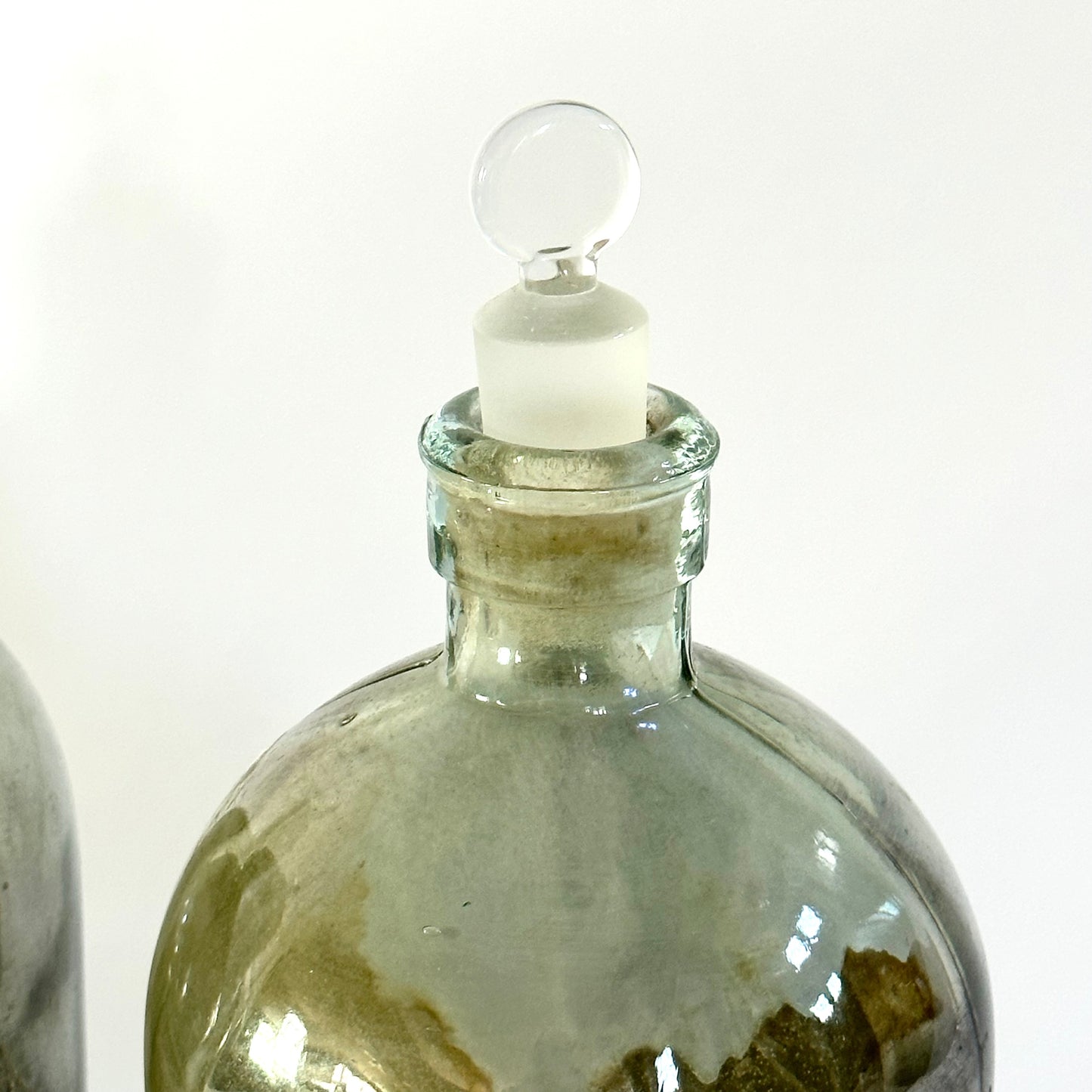 Mercury glass bottle