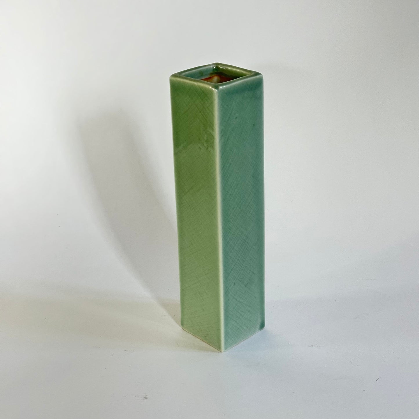 Tall Dark Green Ceramic Vase