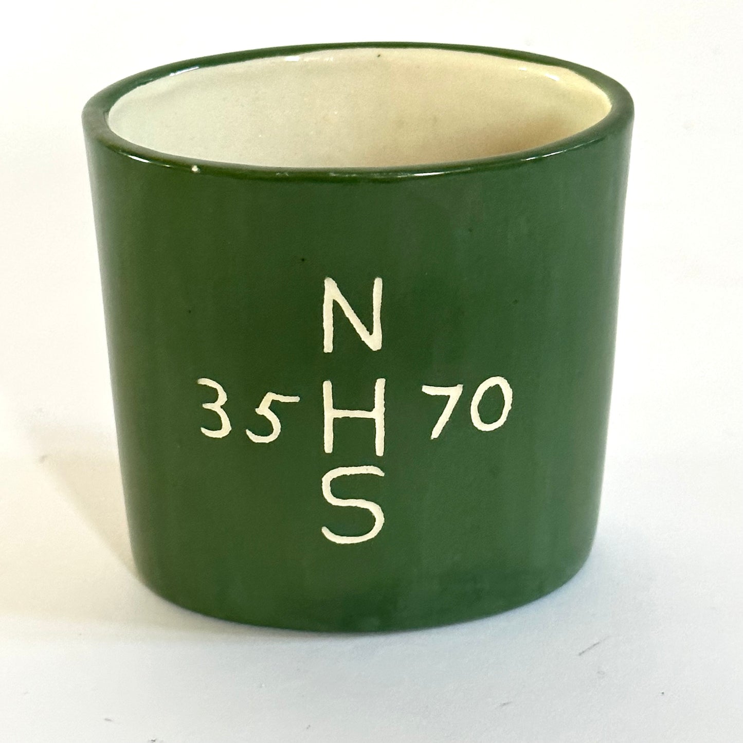 Green Cup with Lettering