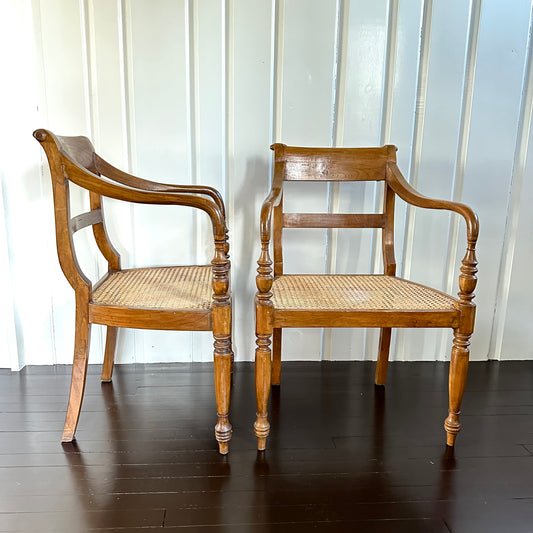 Caned seat chairs