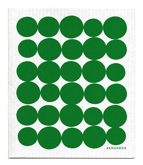 Jangneus - Swedish Dishcloth - Spots - Green